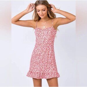 Babydoll coquette Princess Polly DENIZ MINI DRESS BLUSH Us Sz 4 Zipper